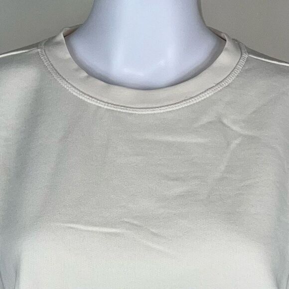 WeWoreWhat Solid Cropped Sweatshirt in Off White - Picture 10 of 13